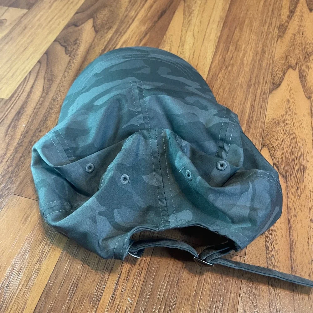 Athletic Camo Baseball Cap Mens One Size Green Camouflage Adjustable Sport Hat